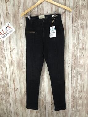 Bonobo Jeans Womens Size 0 Black Denim Pants Skinny Leg W:24 N43